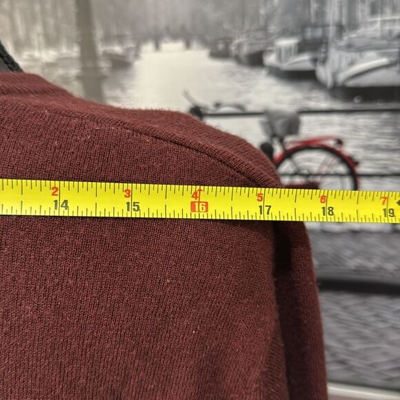 Tricots st Raphael Men's V-Neck Sweater Burgundy Medium Pullover - Picture 4 of 6